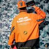 AAPE® UNIVERSE APES AND PLANET EARTH HOODIE ORANGE