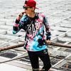 BAPE® TIE-DYE GRADIENT ROUND COLLAR COAT SWEATS PULLOVER JACKET