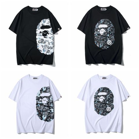  BAPE® GLOW IN THE DARK SPACE CAMO BIG APE HEAD TEE 