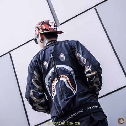  A BATHING APE® SHARK WGM BOMBER JACKET 