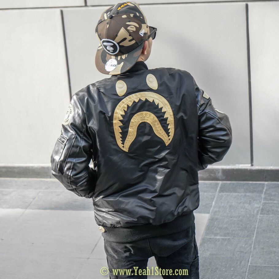 BAPE® BLACK MA-1 BLACK (HẾT HÀNG)