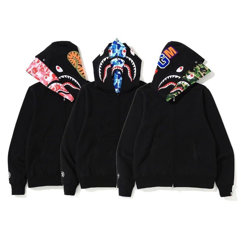 BAPE HOODIE FULLZIP BAPE DOUBLE SHARK (HẾT HÀNG)