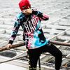 BAPE® TIE-DYE GRADIENT ROUND COLLAR COAT SWEATS PULLOVER JACKET