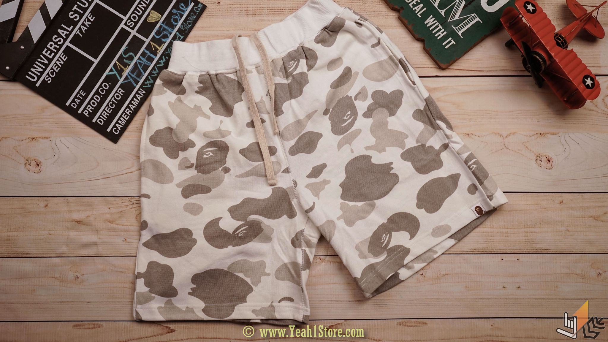 A Bathing Ape (Bape) City Camo Sweat Shorts