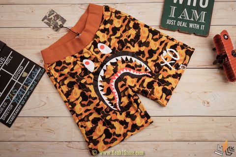  Bape XXO - Camo SHARK Sweat Short 