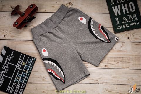  Shorts Side Shark Double Knit Sweat Gray / Black 