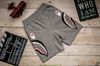 Shorts Side Shark Double Knit Sweat Gray / Black