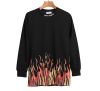 PALM ANGELS ”BURNING LOGO” OVER LONGSLEEVE BLACK