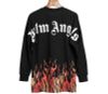 PALM ANGELS ”BURNING LOGO” OVER LONGSLEEVE BLACK