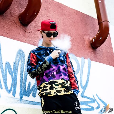  BAPE® MIX CAMO CREWNECK MULTI 