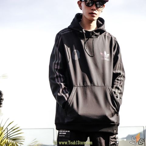  BAPE® x ADIDAS TECH HOODIE BLACK REFLECTIVE ( TOP VERSION ) 