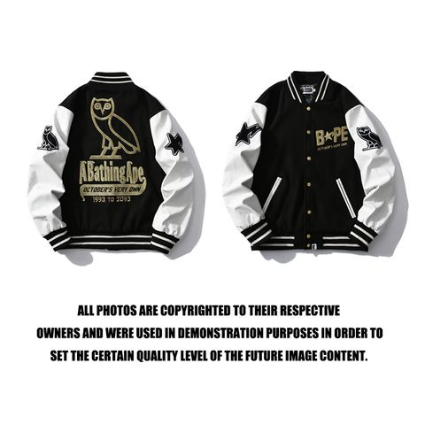  BAPE® x OVO Varsity Jacket Black (HẾT HÀNG) 