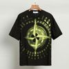 STONE ISLAND BLACK TIE DYE LOGO CREWNECK T-SHIRT