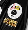 AAPE BY *A BATHING APE* x SPONGEBOB BLACK/WHITE TEE