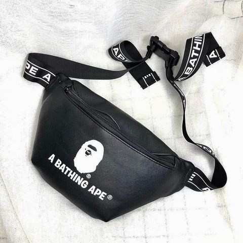  BAPE® BLACK PU LEATHER WAIST BAG (HẾT HÀNG) 