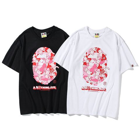  A BATHING APE® x MEDICOM TOY APE HEAD PINK BE@RBRICK TEE (HẾT HÀNG) 