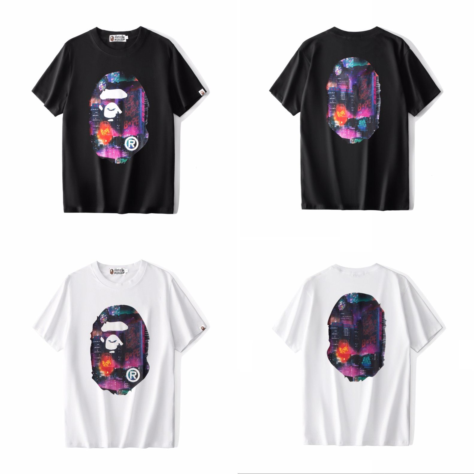 BAPE® NEON TOKYO BIG APE HEAD TEE (HẾT HÀNG)