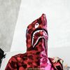 BAPE® COLOR CAMO HALF AND HALF SHARK FULL ZIP HOODIE RED/PINK (HẾT HÀNG)