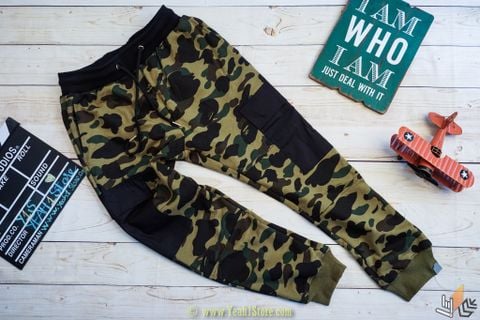  1ST CAMO SHARK SLIM SWEAT CARGO PANTS MENS 