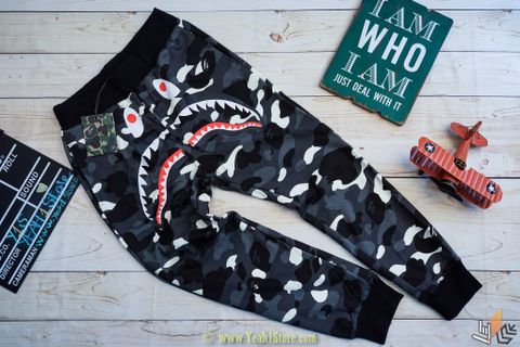  Jogger BAPE Shark Camo Bò Sữa - Dạ Quang 