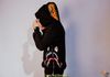 Hoodie Bape Side Zip Shark Wide Pullover Black / Red