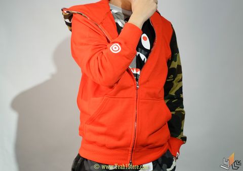  Jacket Bape Shark Full Zip Camo Sleeve 