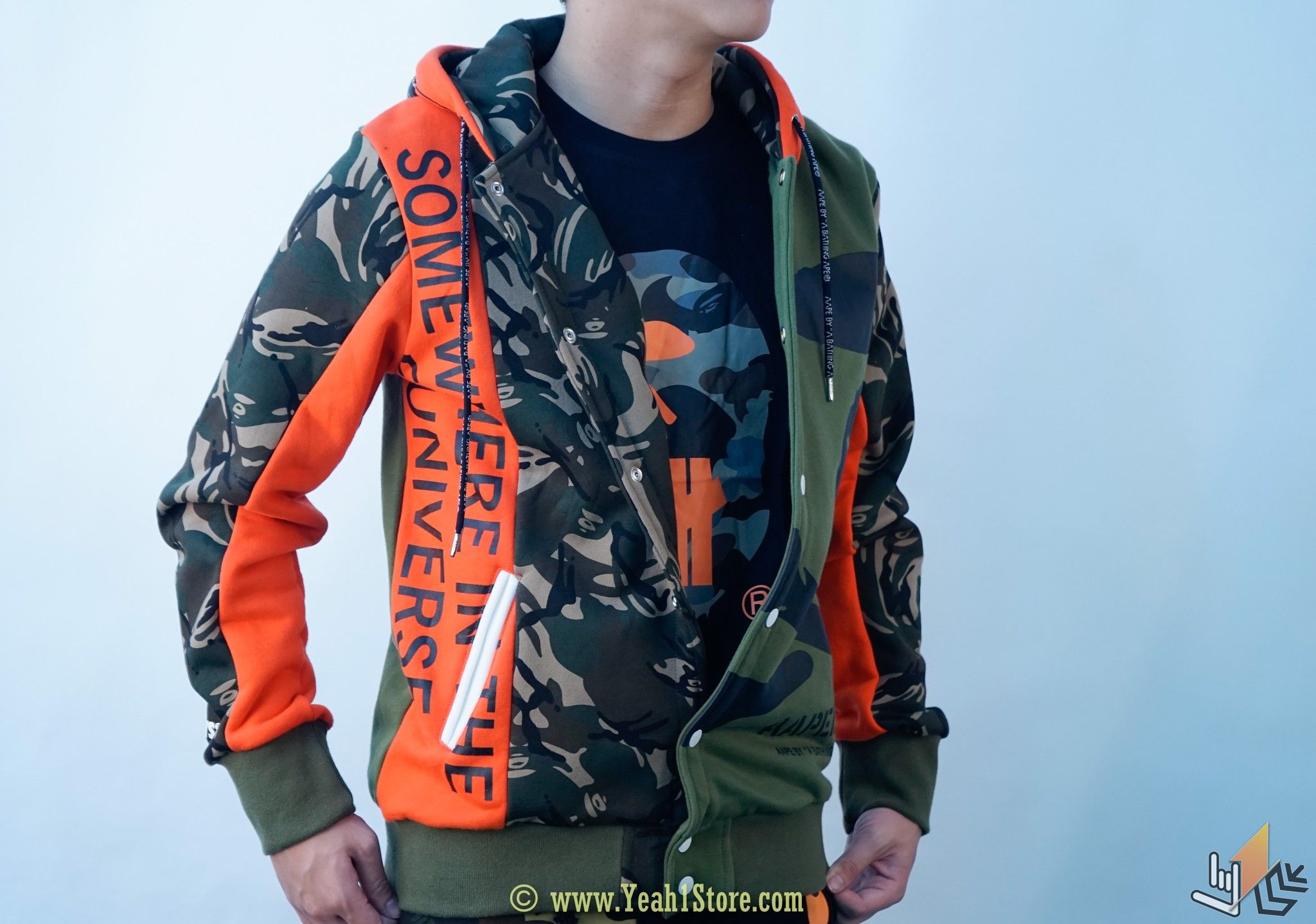 Jacket Baseball Bape X APUNVS Camo