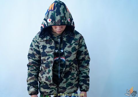  Jacket Life Bape X Camo Shark Zip 