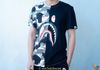 Bape Tee Camo Crew Head Shark