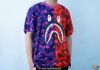 Bape Tee Camo Crew Head Shark