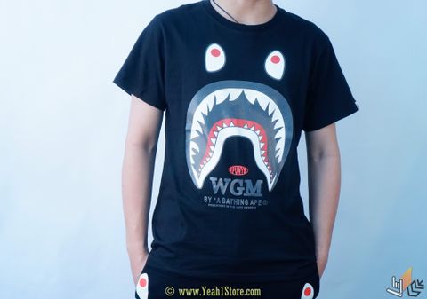  Bape Tee Shark WGM Black / White 