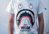 Bape Tee Shark WGM Black / White