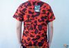 Bape Tee Zip Shark Camo Red / Pink