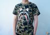 Bape Tee Zip Shark Camo Green / Blue