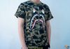 Bape Tee Zip Shark Camo Green / Blue