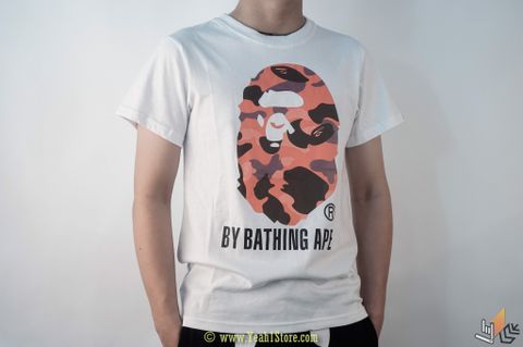  Bape Tee Color Camo Big Ape Head Black / White 