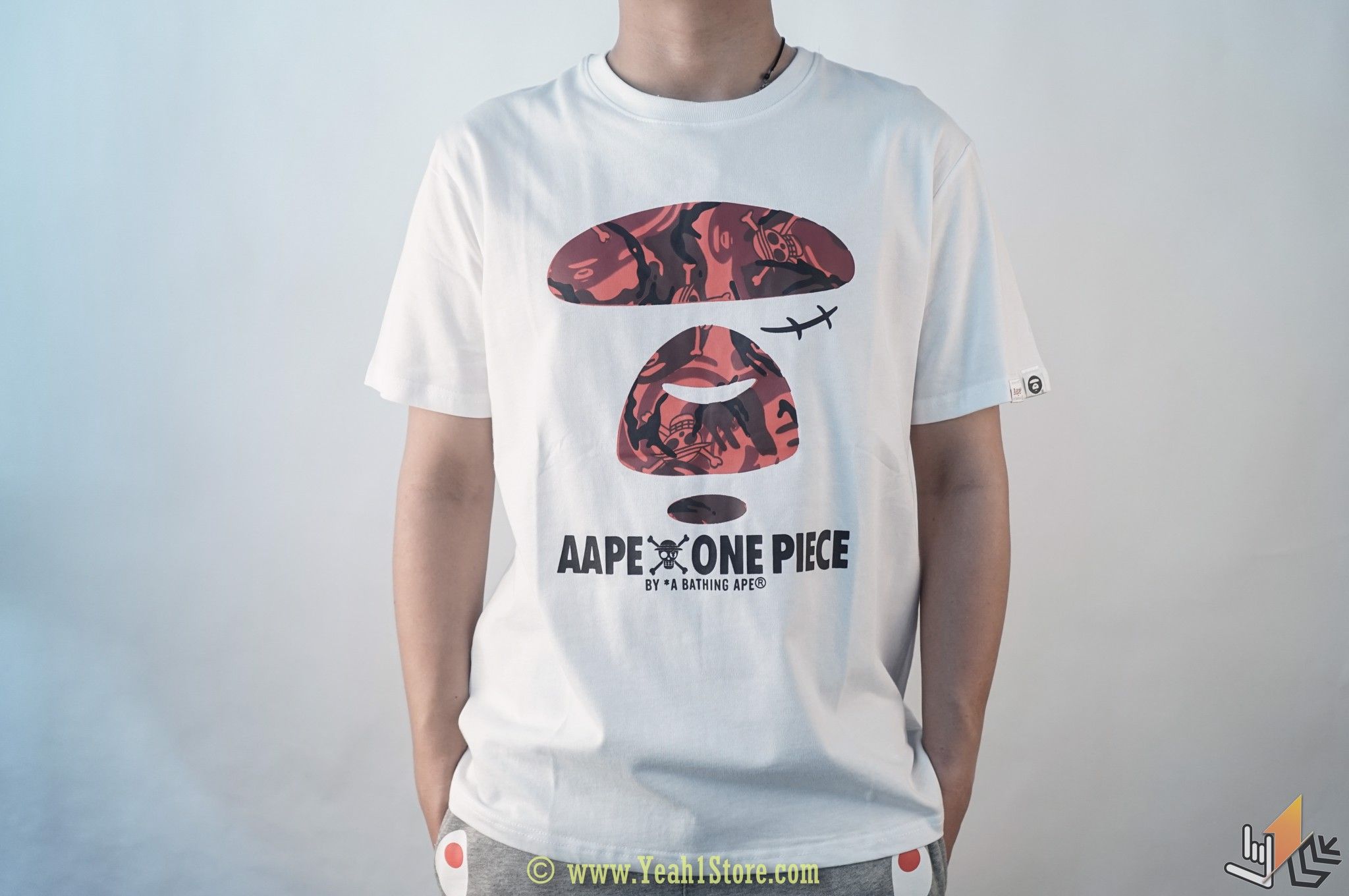 Bape Tee Aape X One Piece Logo Pirate Flag