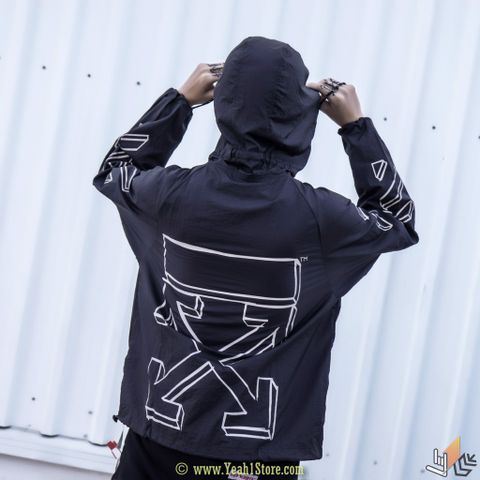  OFF WHITE REFRECTIVE LOGO HOODIE (HẾT HÀNG) 