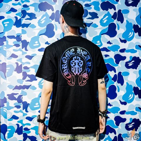  CHROME HEARTS MULTICOLOR DAGGER & SCROLL SHORT SLEEVE T-SHIRT 