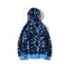 BAPE® Gradation Camo Shark Mask Wide Zip Hoodie Blue/Black