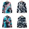 BAPE® TIE-DYE GRADIENT ROUND COLLAR COAT SWEATS PULLOVER JACKET