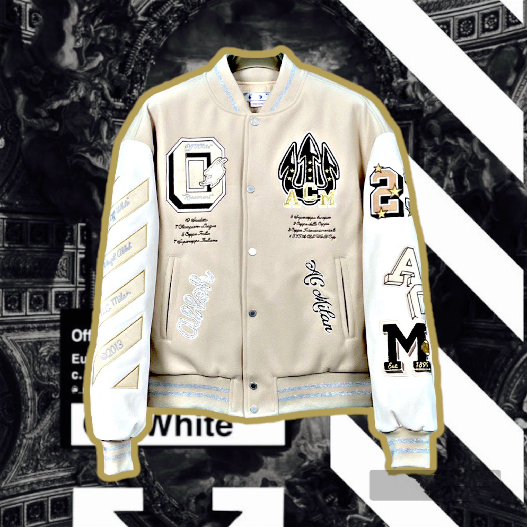 Stunning AC Milan x Off-White Varsity Jacket Revealed - Pre
