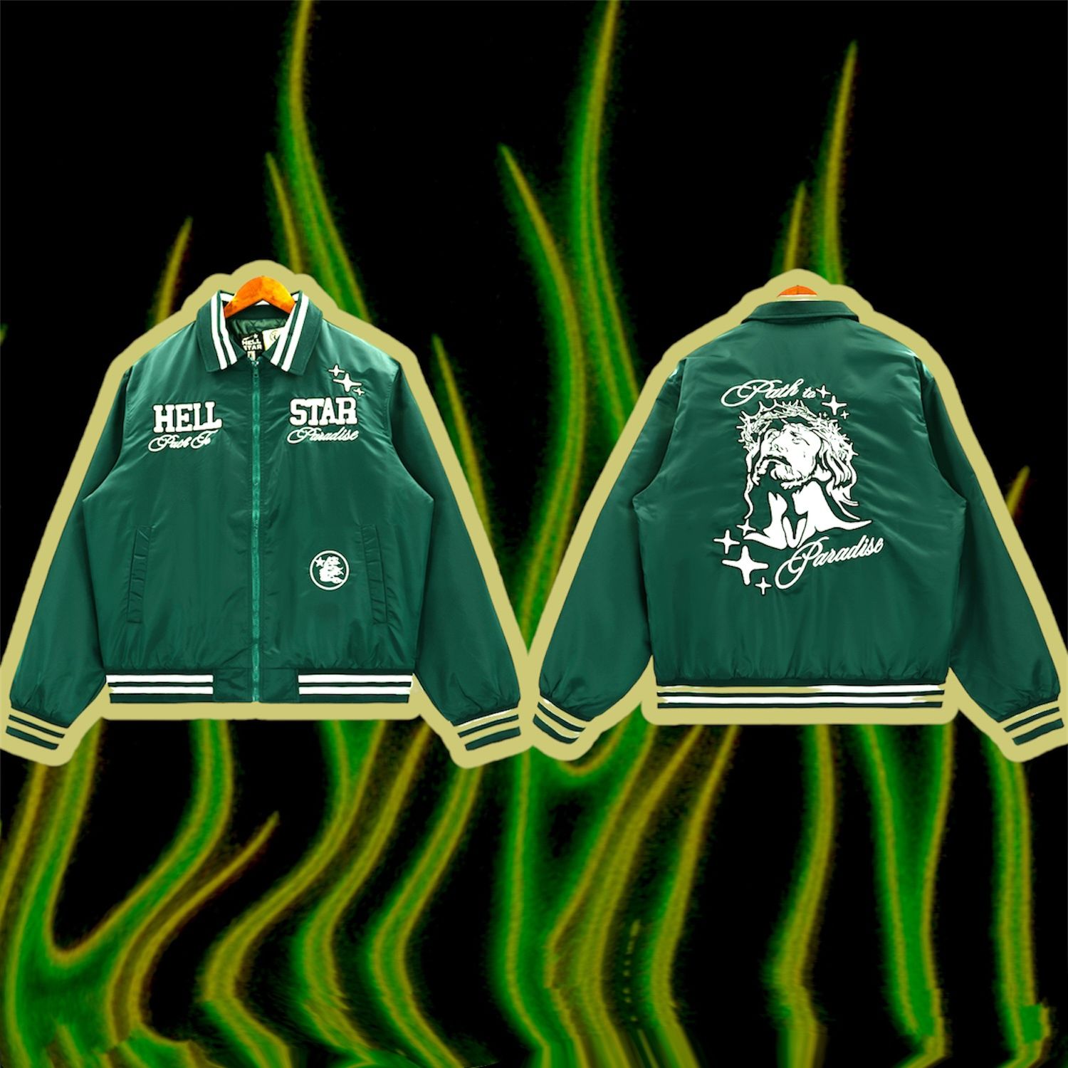 Hellstar Path To Paradise Jacket Green (BEST VERSION)