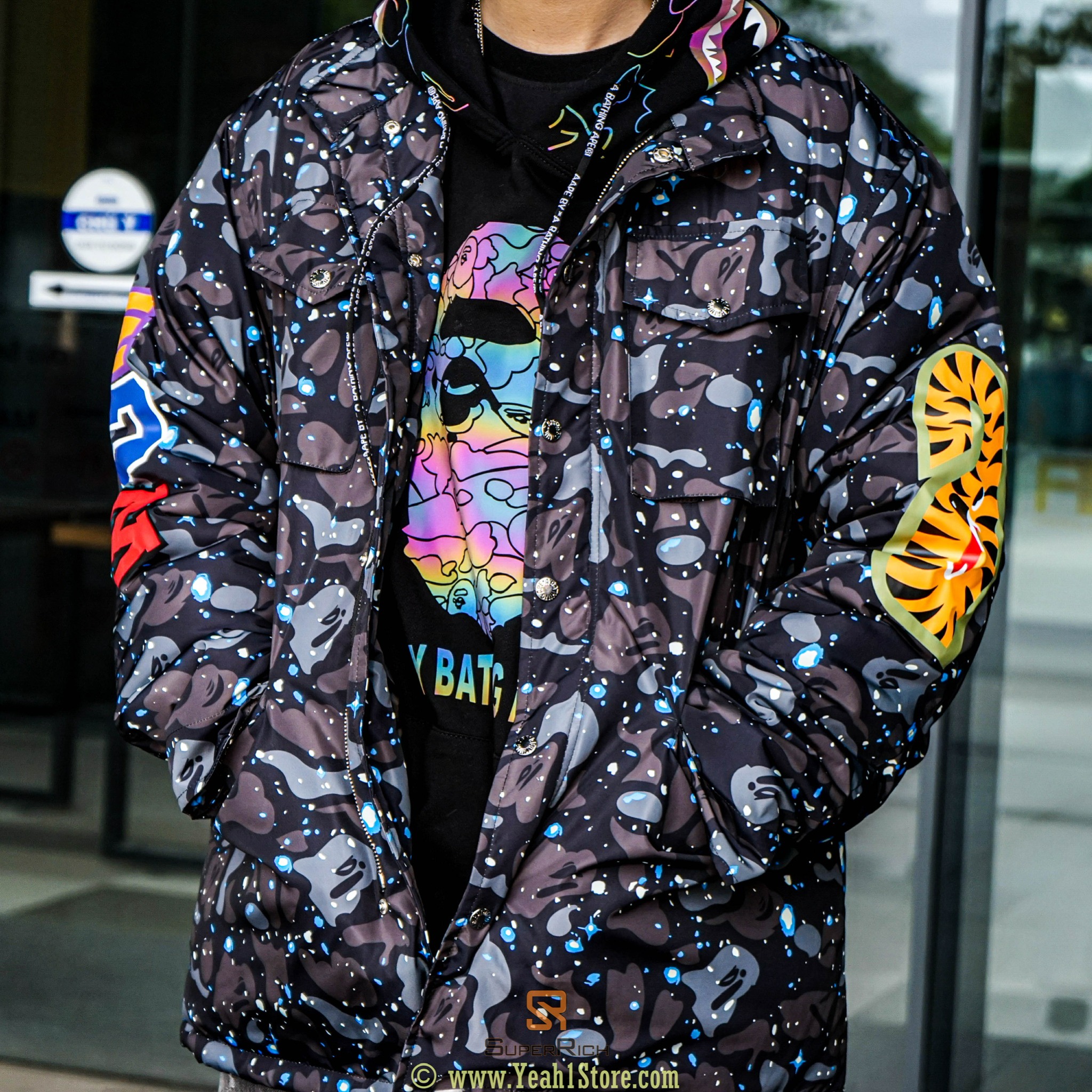 Bape jacket sales space camo