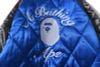 A BATHING APE - BLUE AND GREEN STUFFED BASEBALL SILK JACKET