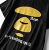 AAPE BIG YELLOW APE HEAD LOGO TEE BLACK