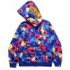 BAPE MULTI CAMO SHARK FULL ZIP HOODIE