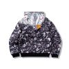 BAPE SHARK HEAR TIGER CAMO GOLDEN/SILVER STARRY SKY HOODED COAT (HẾT HÀNG)