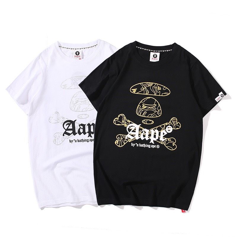 AAPE BY BATHING APE TEE WHITE/BLACK (HẾT HÀNG)