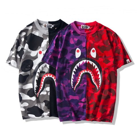  BAPE BIG MOUTH SHARK APE BAPE CAMO CASUAL T-SHIRT(HẾT HÀNG) 